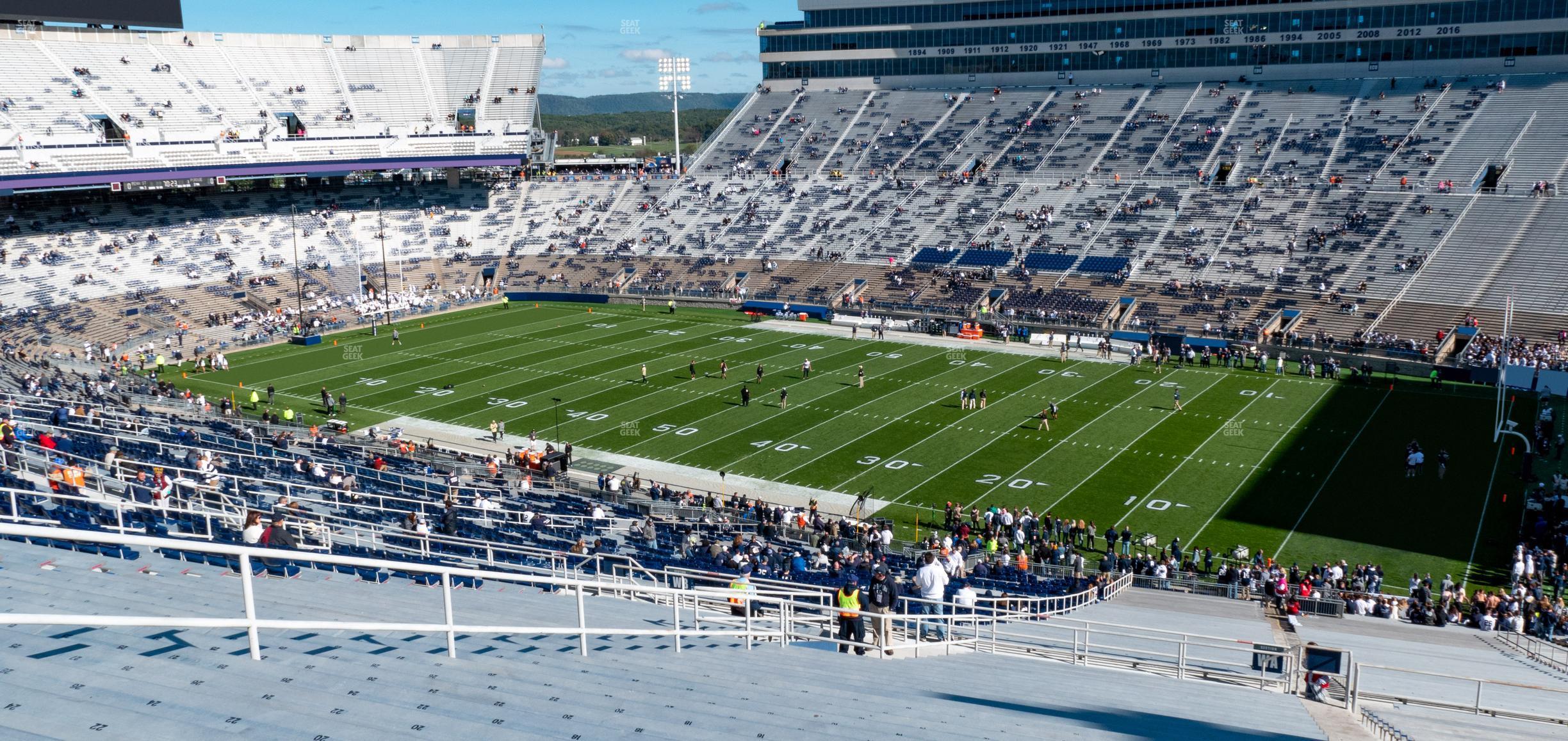 Seating view for Beaver Stadium Section West A Upper