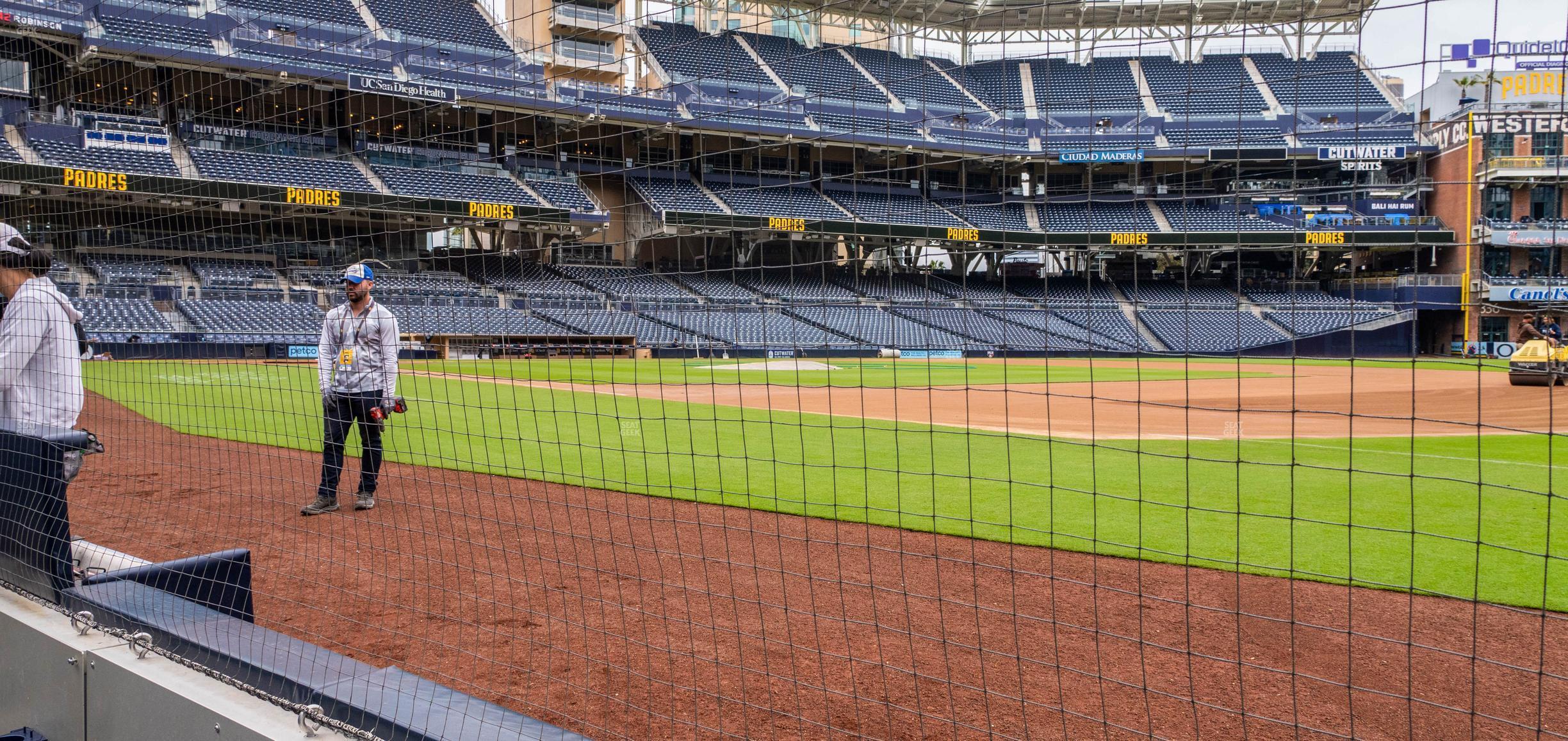 Seating view for Petco Park Section Dugout 11