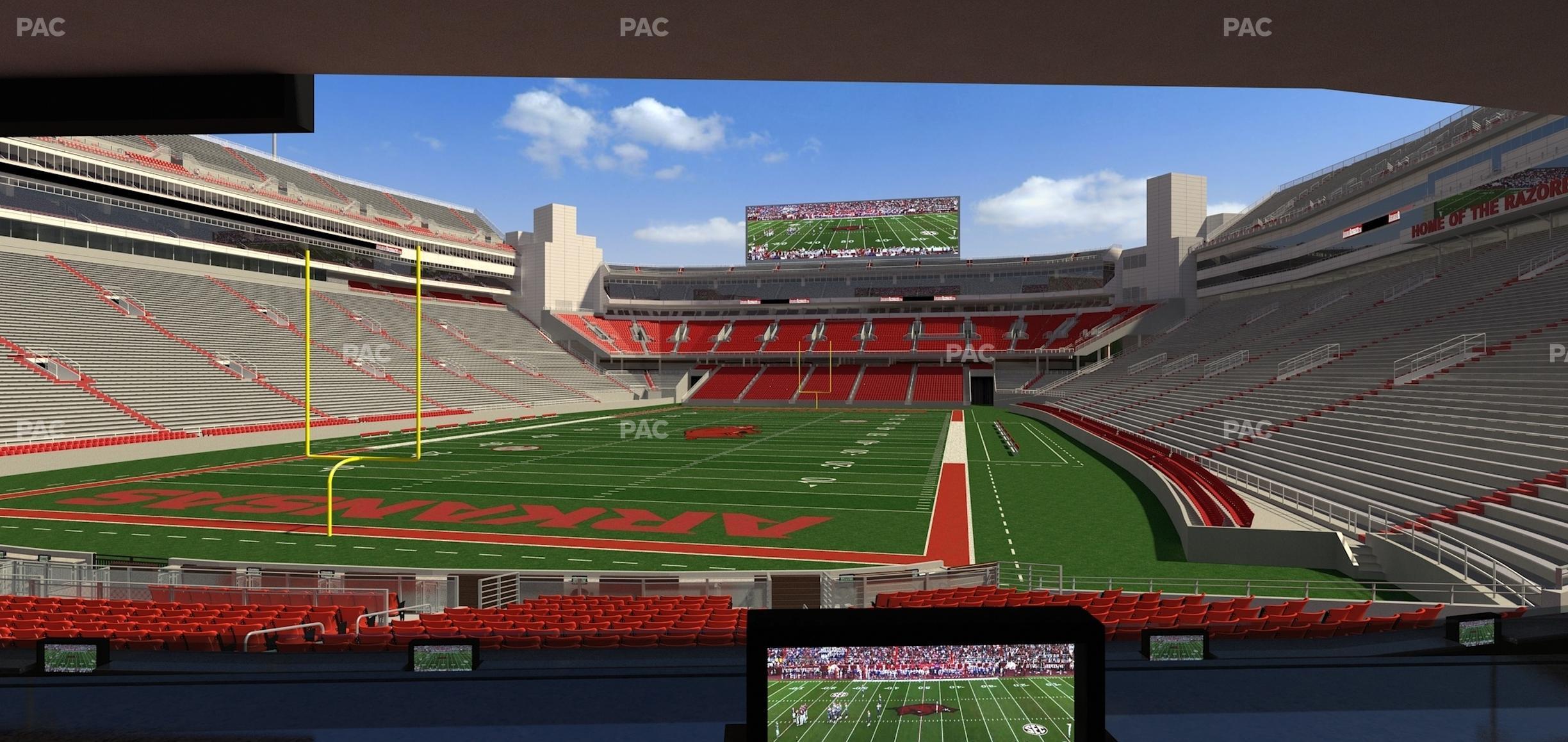 Seating view for Razorback Stadium Section Loge 38