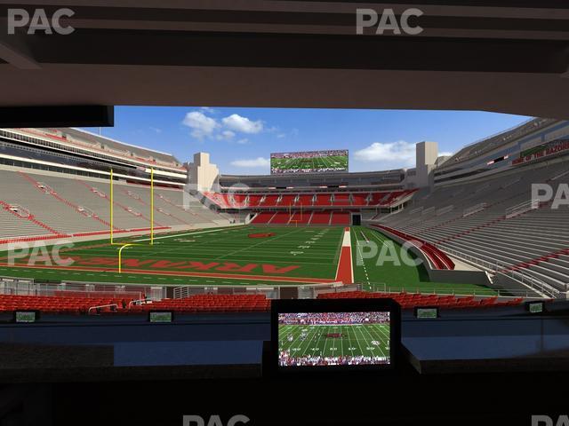 Seating view for Razorback Stadium Section Loge 38