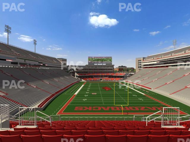 Seating view for Razorback Stadium Section 233