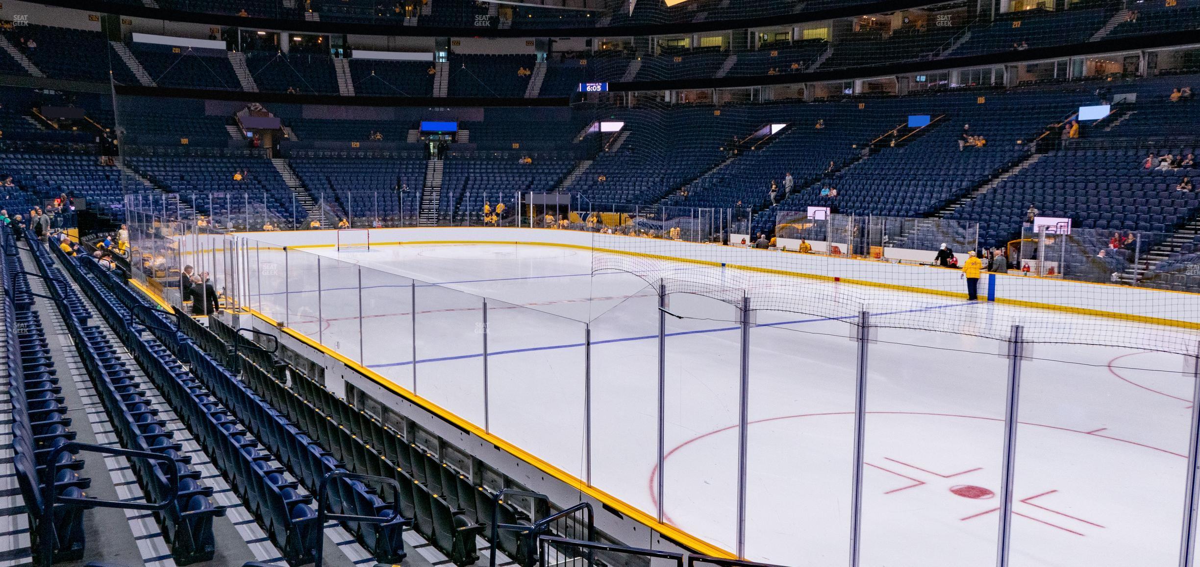 Seating view for Bridgestone Arena Section 108