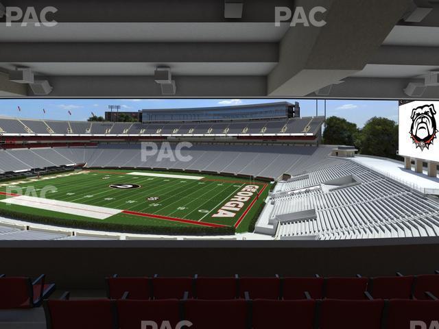 Seating view for Sanford Stadium Section North Club 202