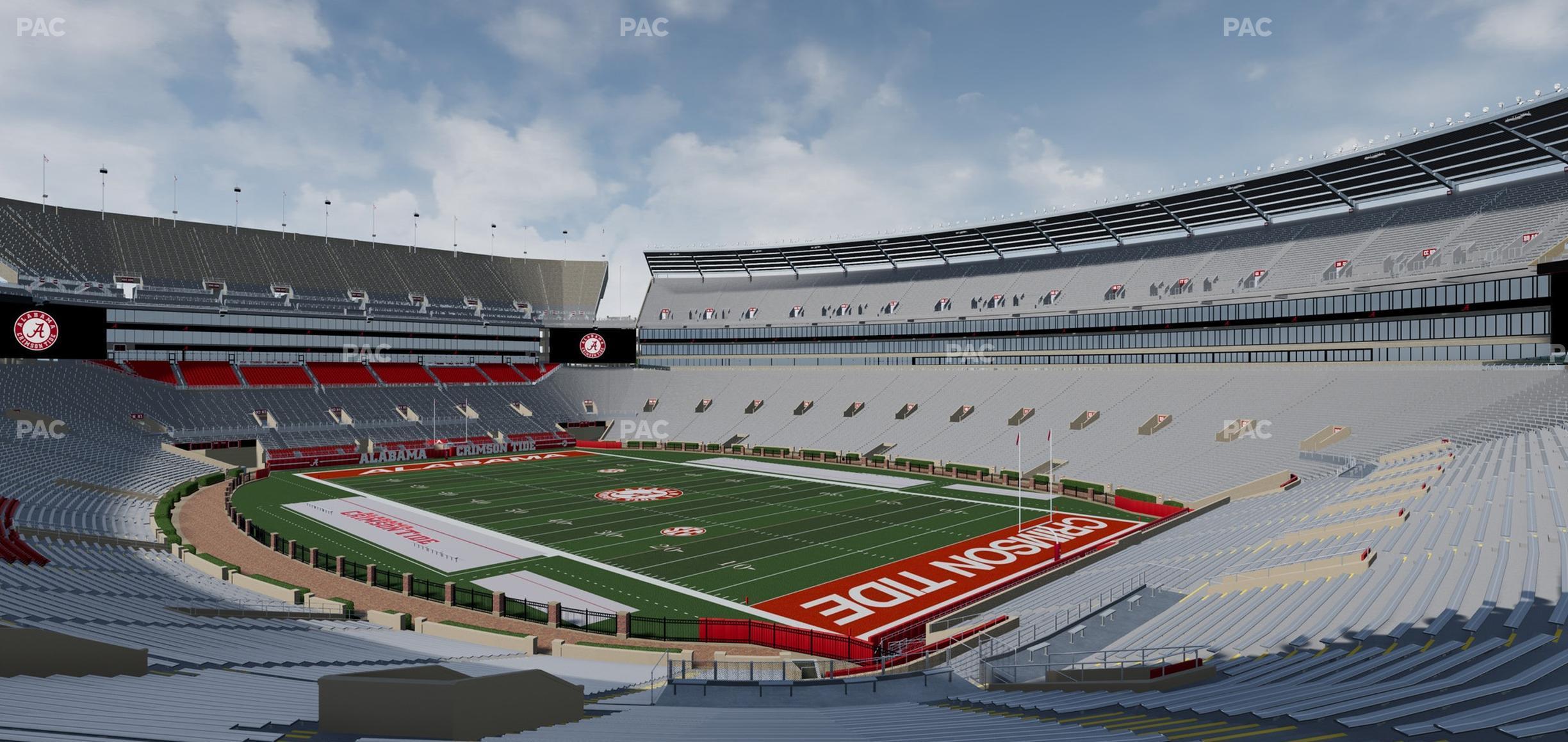 Seating view for Bryant Denny Stadium Section A