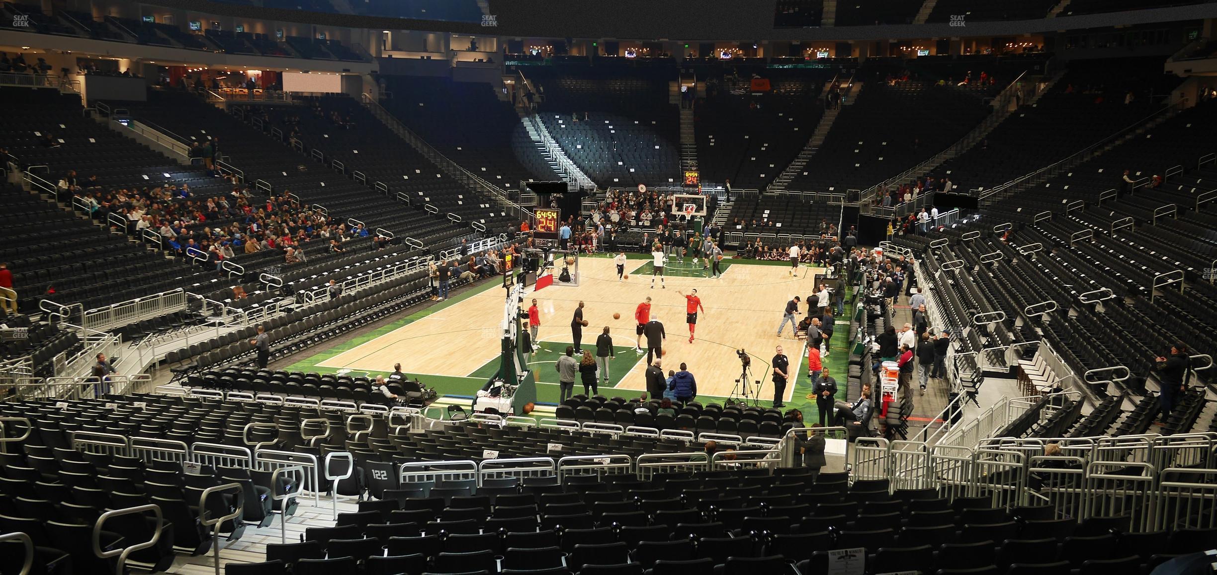 Seating view for Fiserv Forum Section 121