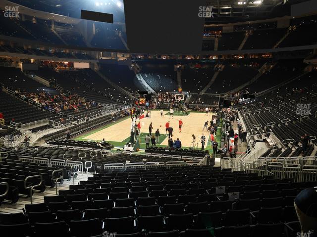 Seating view for Fiserv Forum Section 121