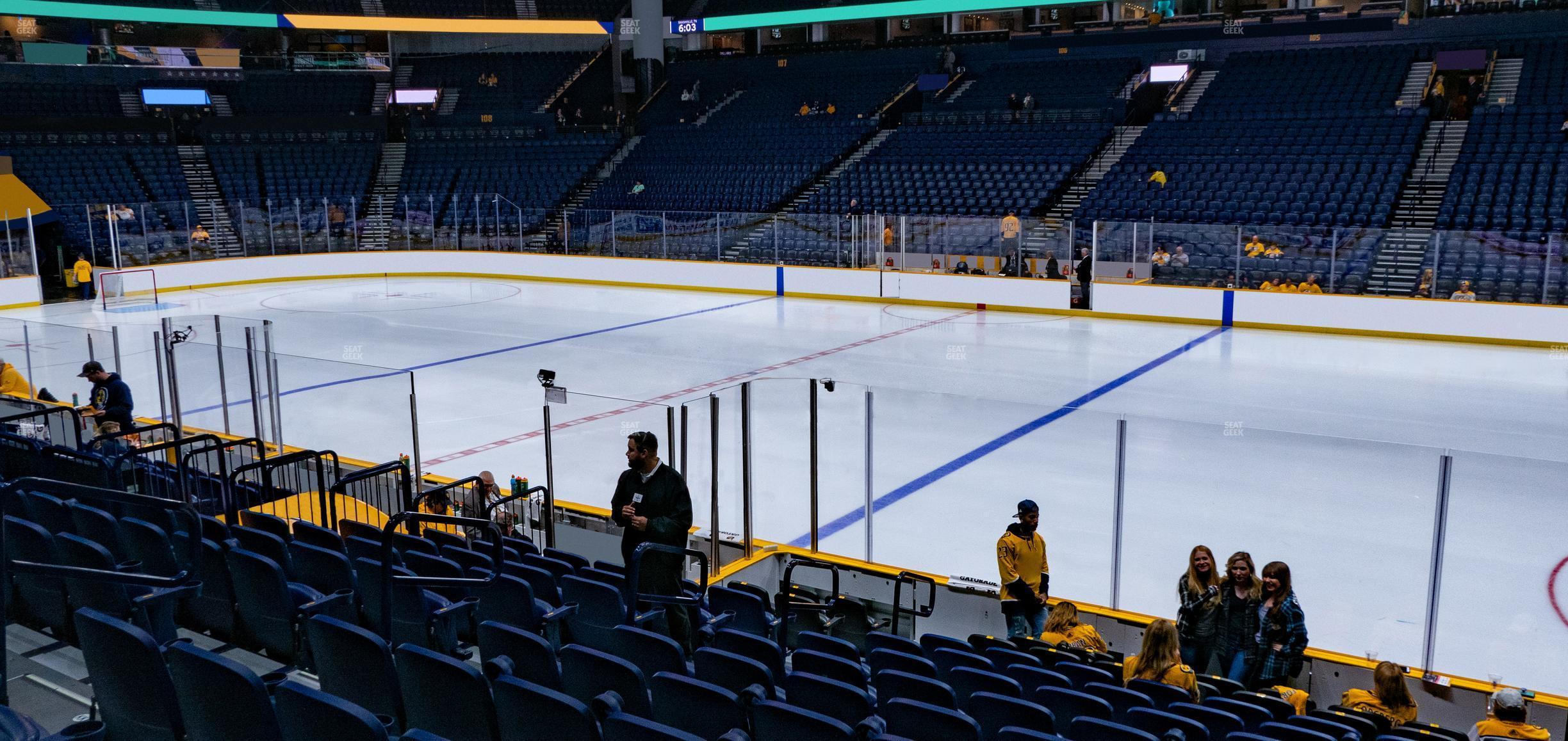 Seating view for Bridgestone Arena Section 117