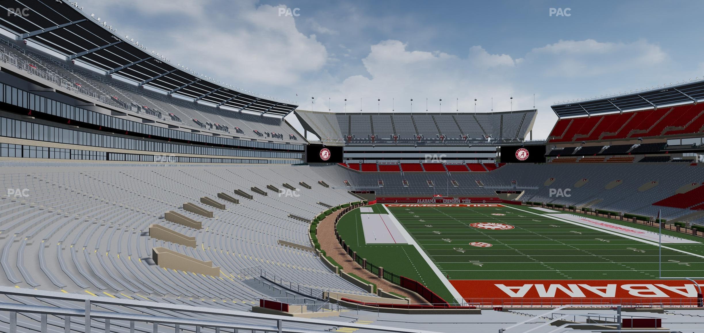 Seating view for Bryant Denny Stadium Section North Zone 9