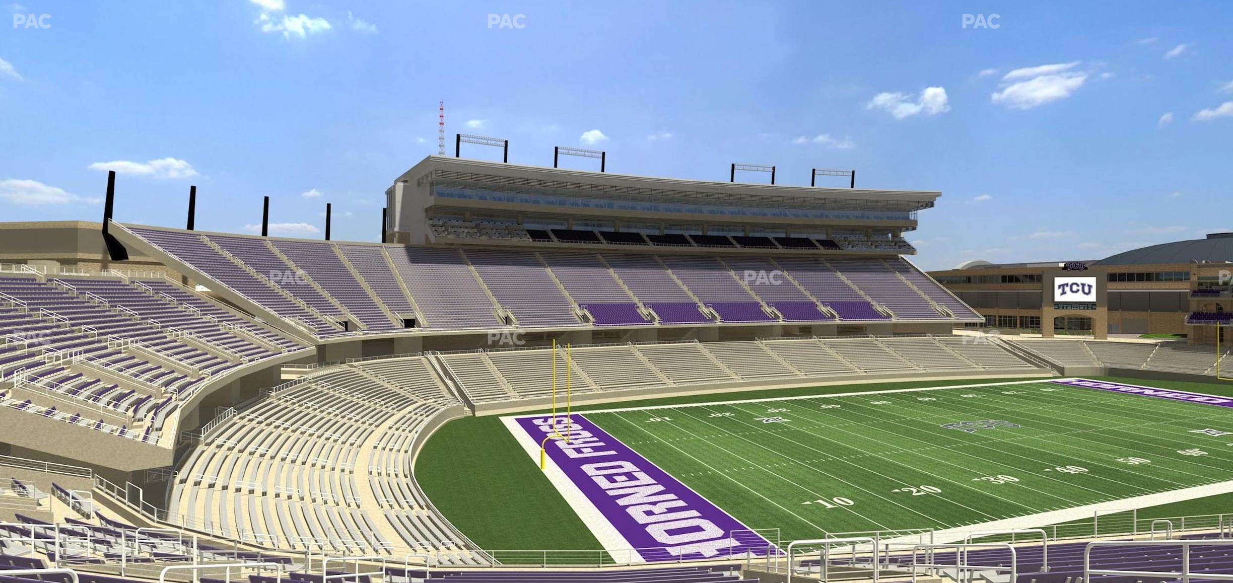 Seating view for Amon G. Carter Stadium Section 214