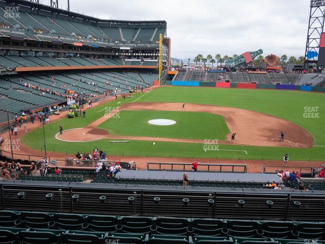 Seating view for Oracle Park Section Club Level 209