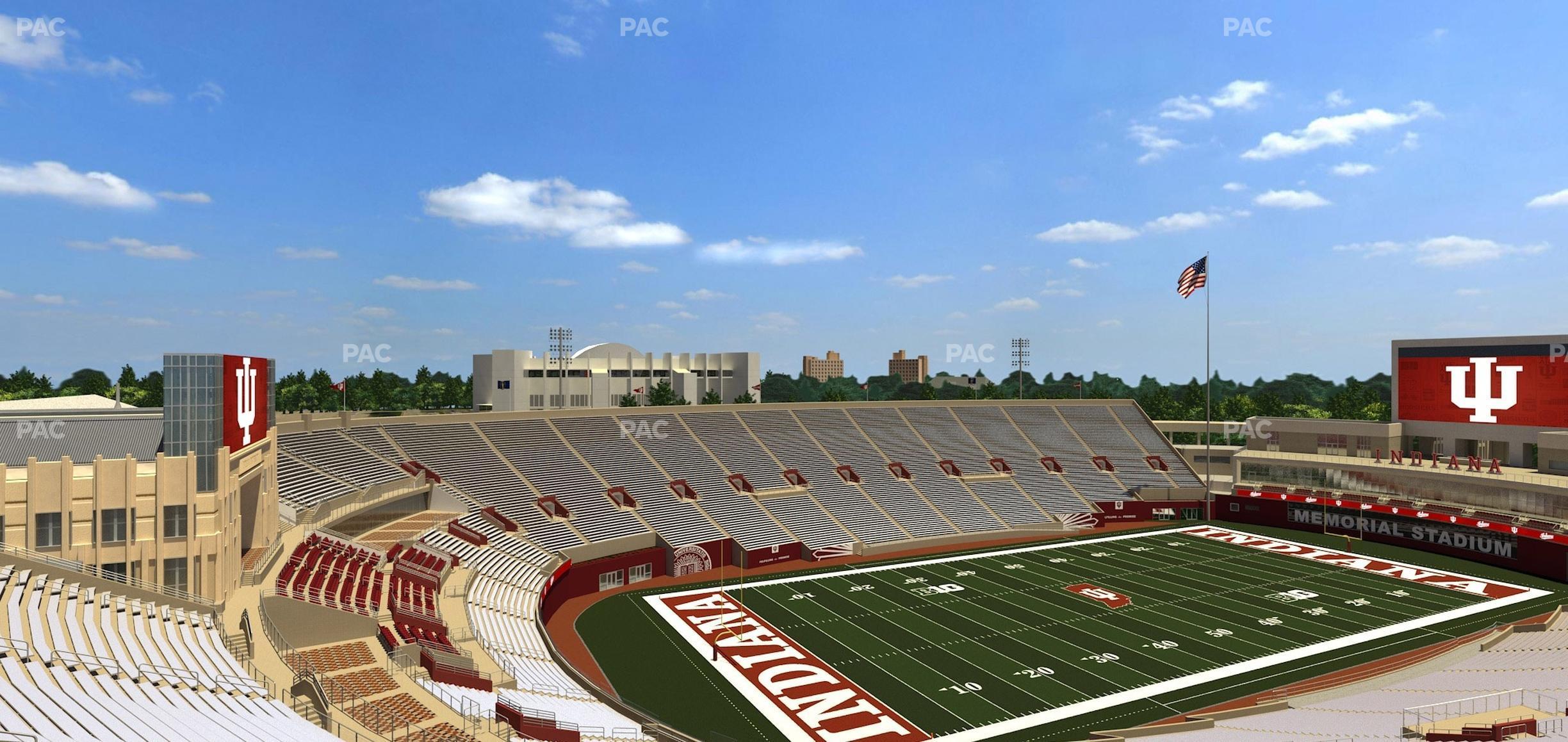 Seating view for Memorial Stadium - Indiana Section 112