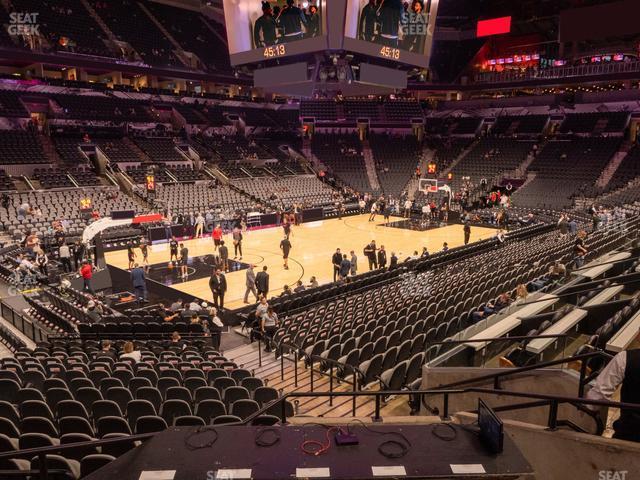 Seating view for Frost Bank Center Section 125