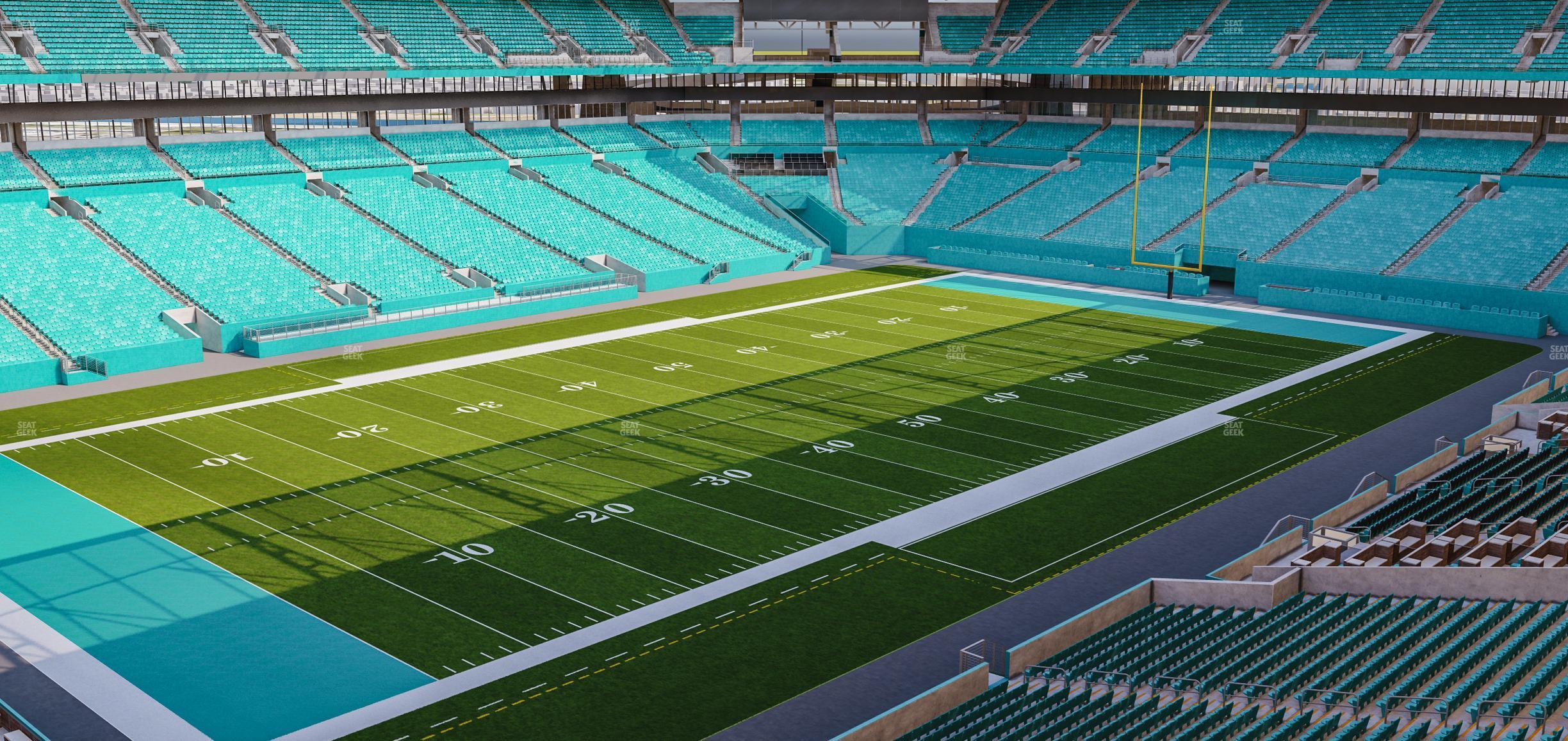 Seating view for Hard Rock Stadium Section 353 Patio Terrace