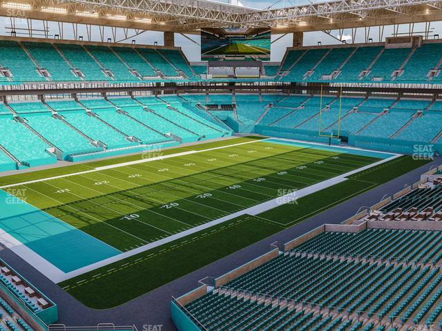 Seating view for Hard Rock Stadium Section 353 Patio Terrace