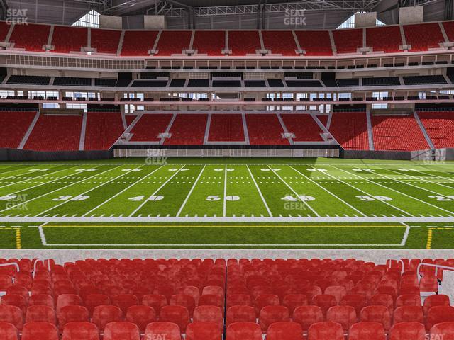 Seating view for Mercedes-Benz Stadium Section Club 110