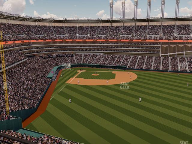 Seating view for Progressive Field Section 409