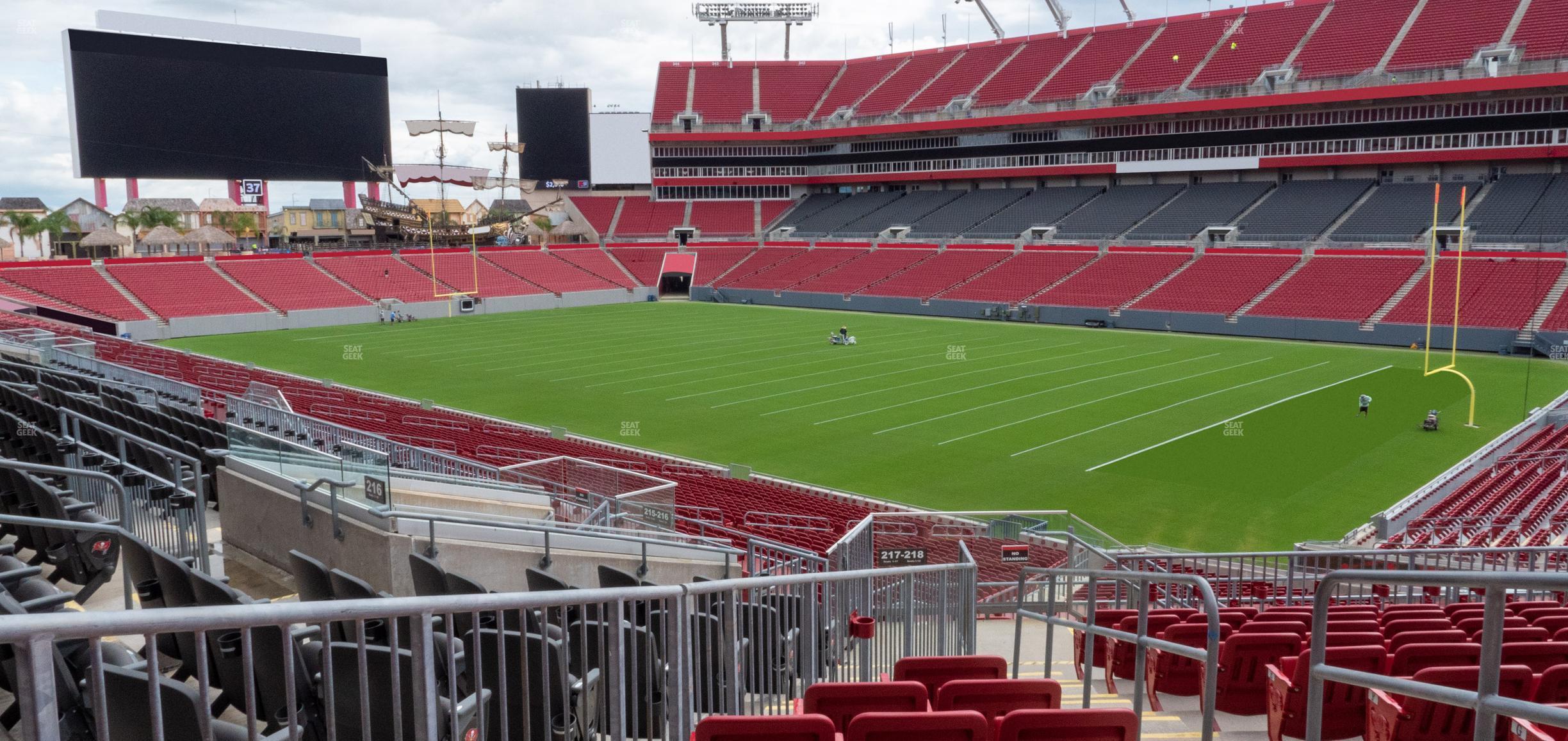 Seating view for Raymond James Stadium Section 217