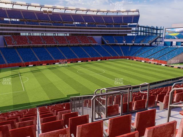 Seating view for Gillette Stadium Section Club 13