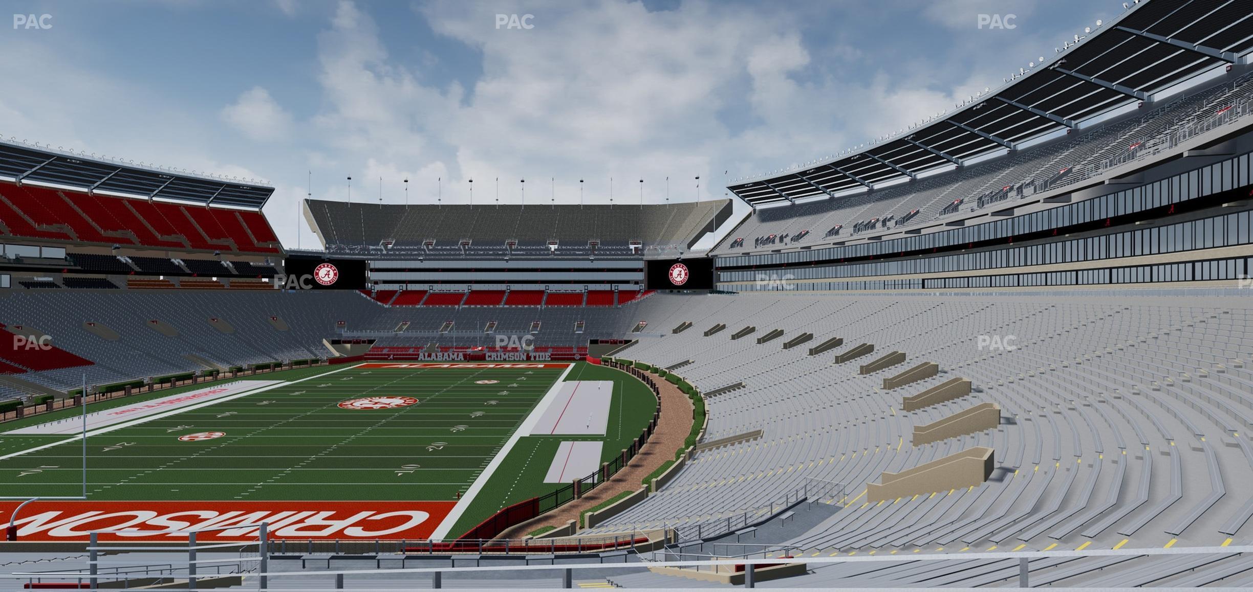 Seating view for Bryant Denny Stadium Section South Zone 2