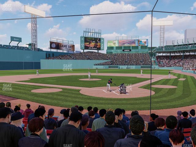 Seating view for Fenway Park Section Field Box 47