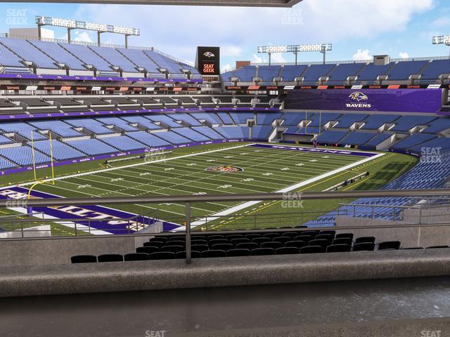 Seating view for M&T Bank Stadium Section Suite 372