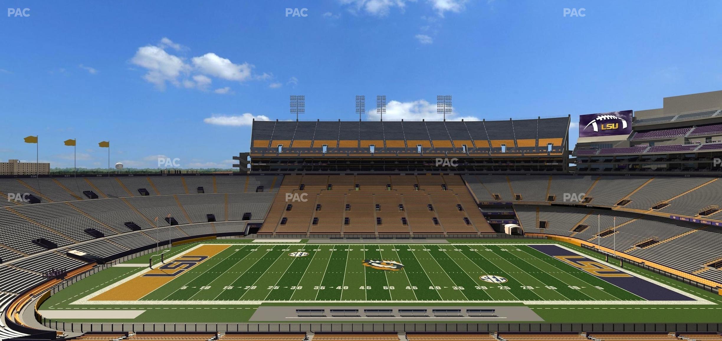 Seating view for Tiger Stadium Section Club 107