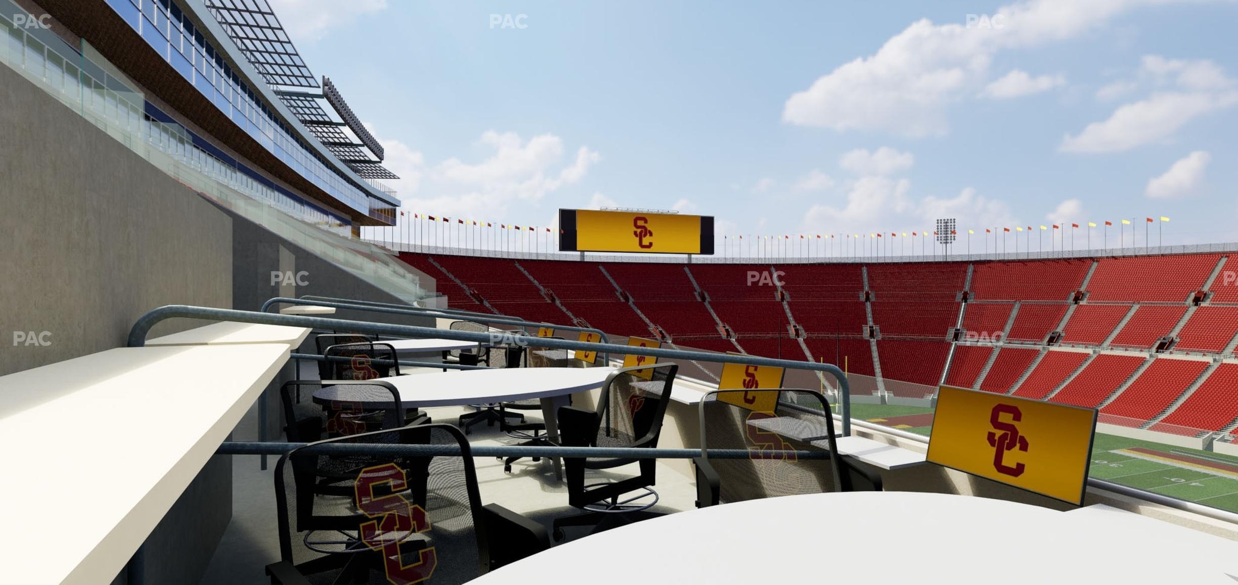 Seating view for Los Angeles Memorial Coliseum Section Loge 404