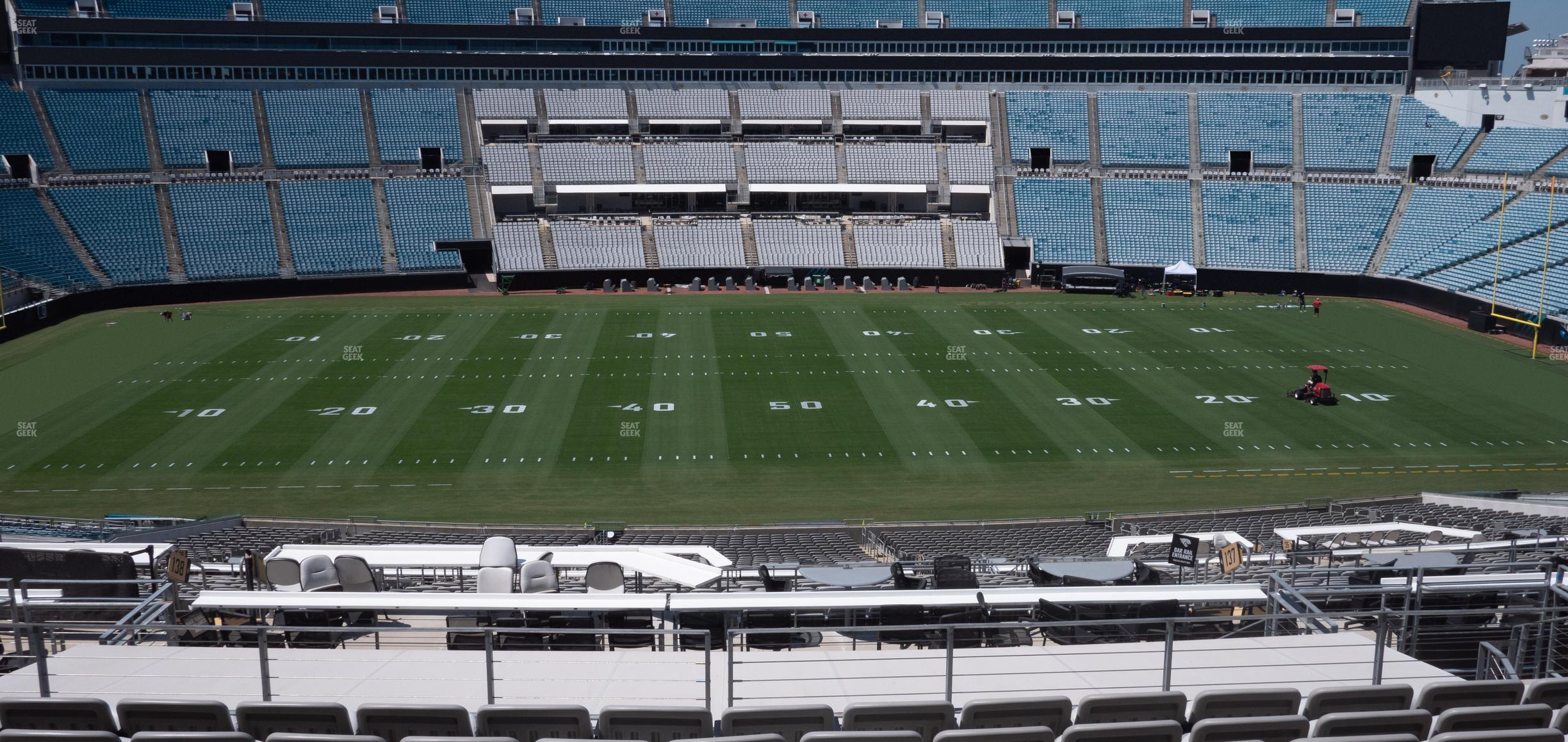 Seating view for EverBank Stadium Section Gallagher Club 237