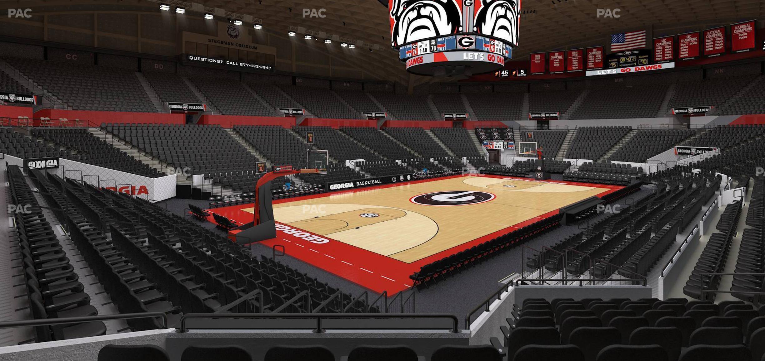 Seating view for Stegeman Coliseum Section X