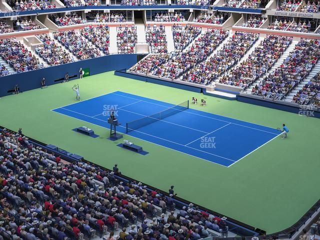 Seating view for Arthur Ashe Stadium Section 132