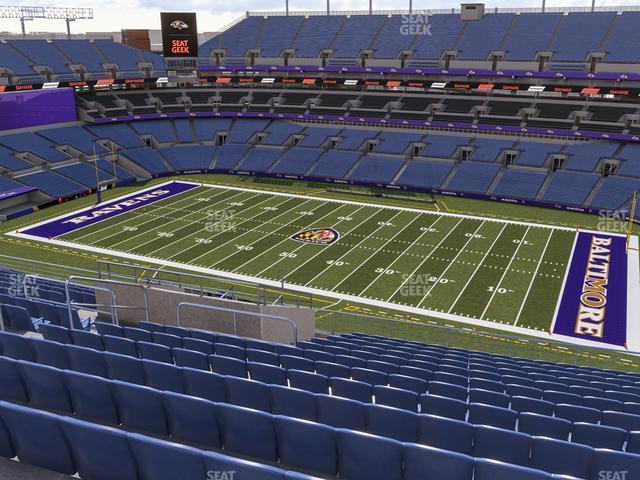 Seating view for M&T Bank Stadium Section 550