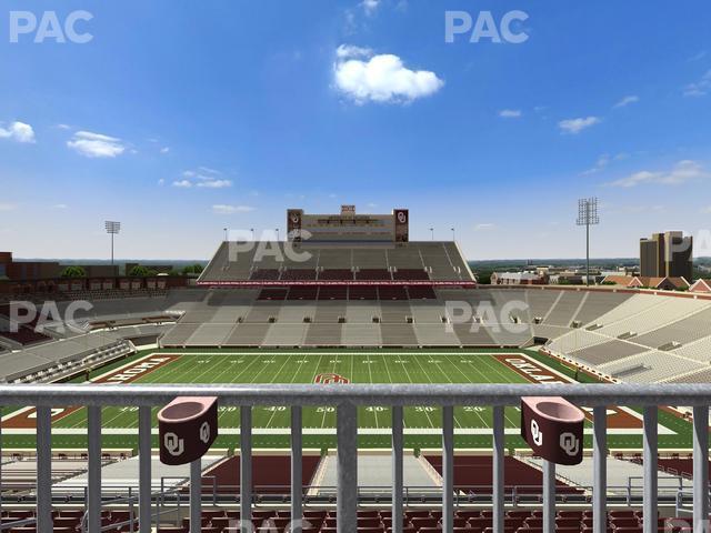 Seating view for Gaylord Family Oklahoma Memorial Stadium Section 129