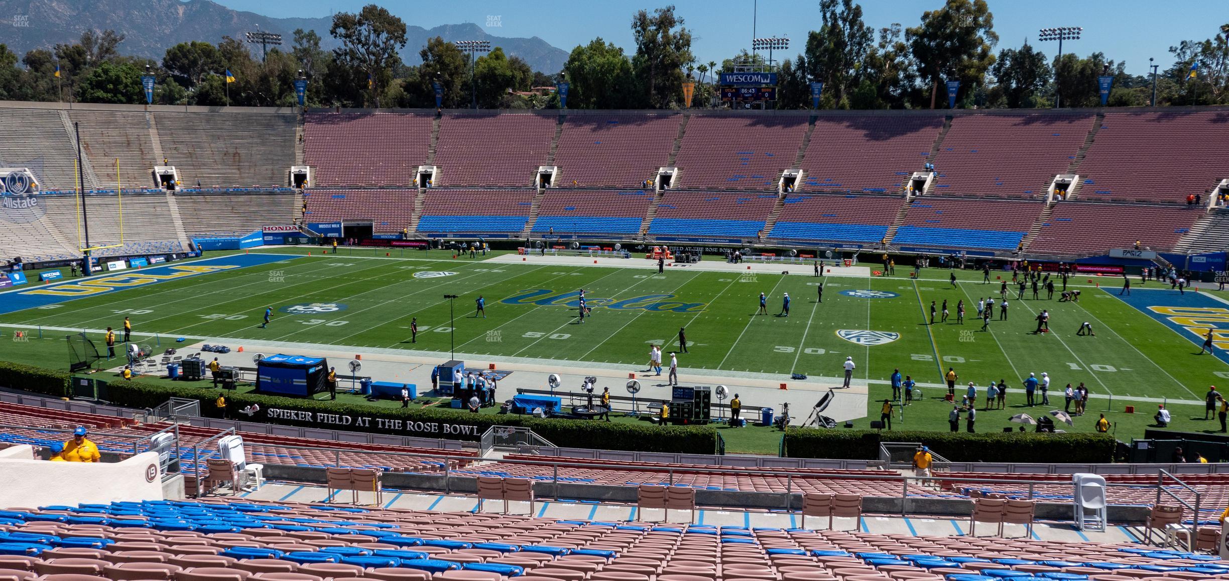 Seating view for Rose Bowl Stadium Section Upper 20