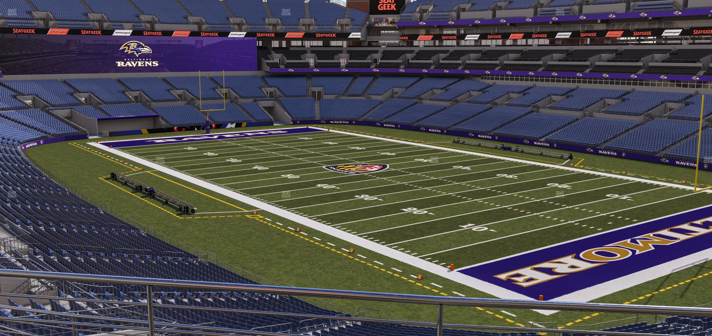 Seating view for M&T Bank Stadium Section 246