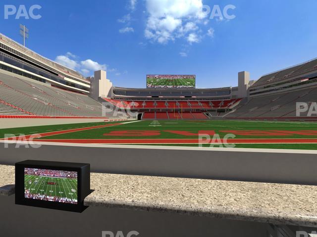 Seating view for Razorback Stadium Section Loge 17