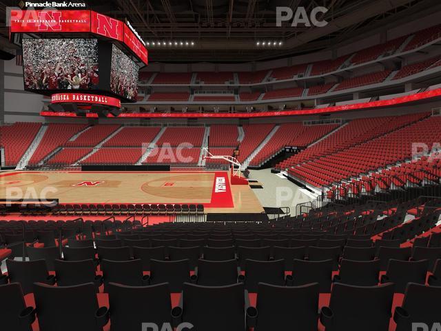 Seating view for Pinnacle Bank Arena Section 116