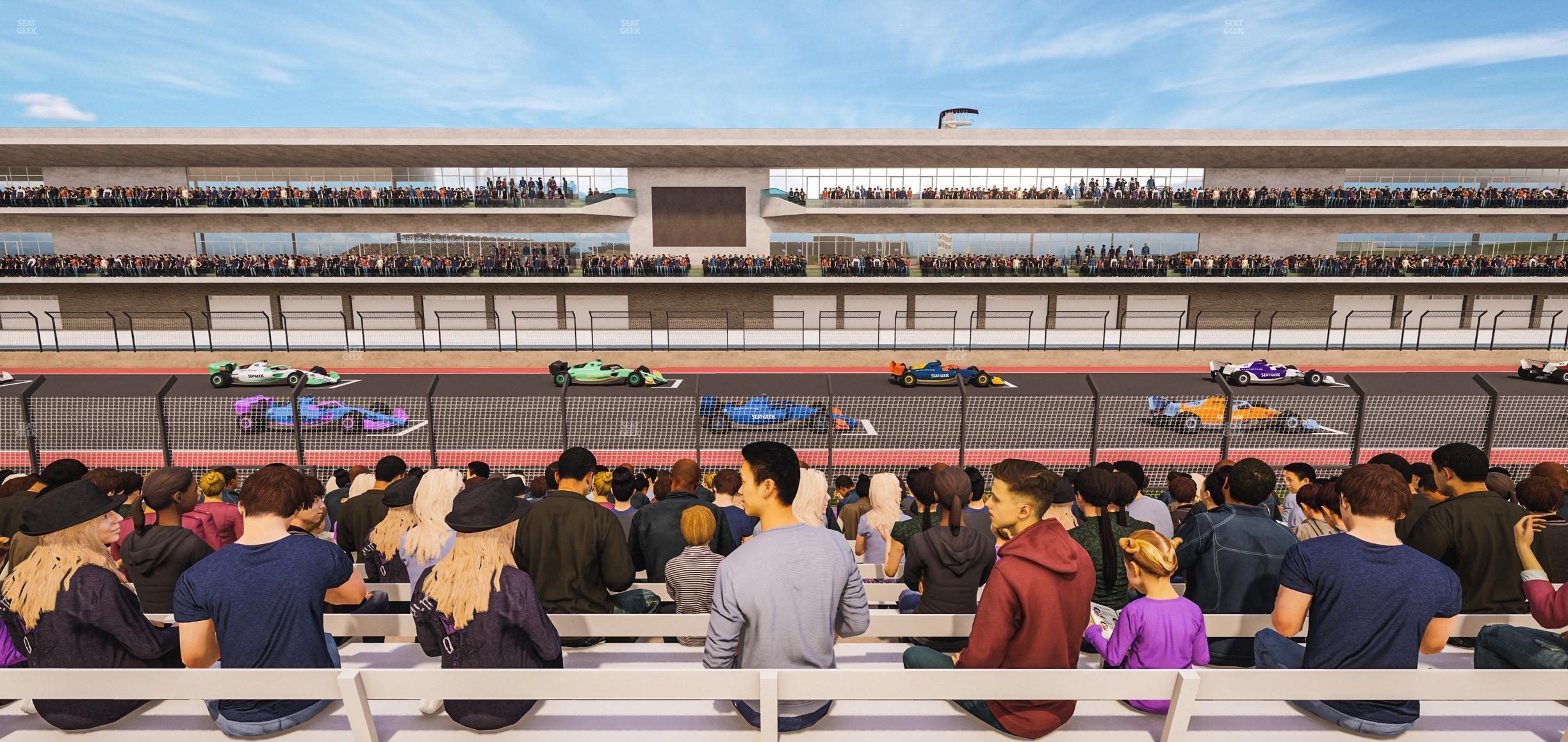 Seating view for Circuit of The Americas Section Main Grandstand Loge 18 B