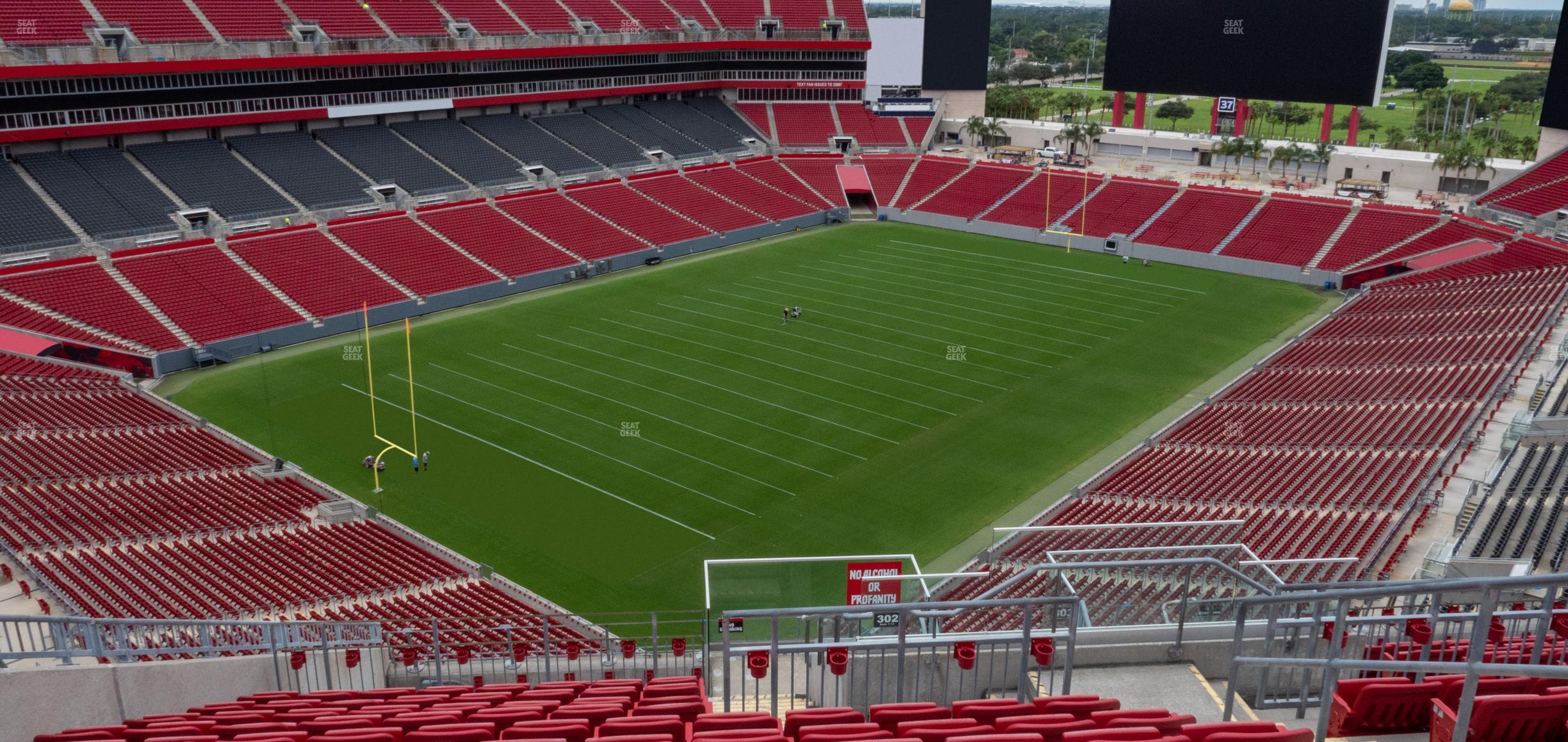 Seating view for Raymond James Stadium Section 302