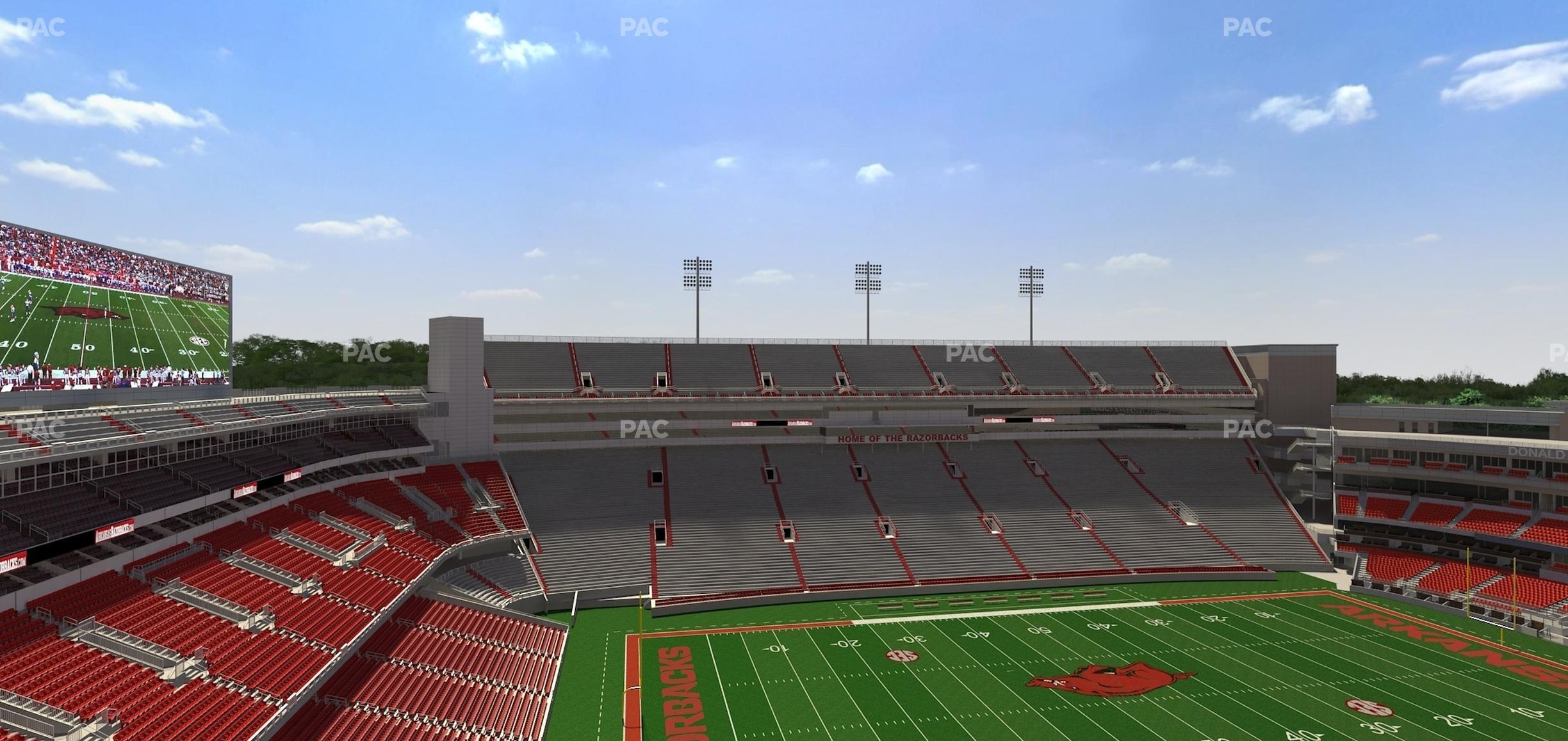 Seating view for Razorback Stadium Section 526 2