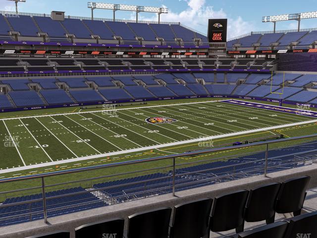 Seating view for M&T Bank Stadium Section 203