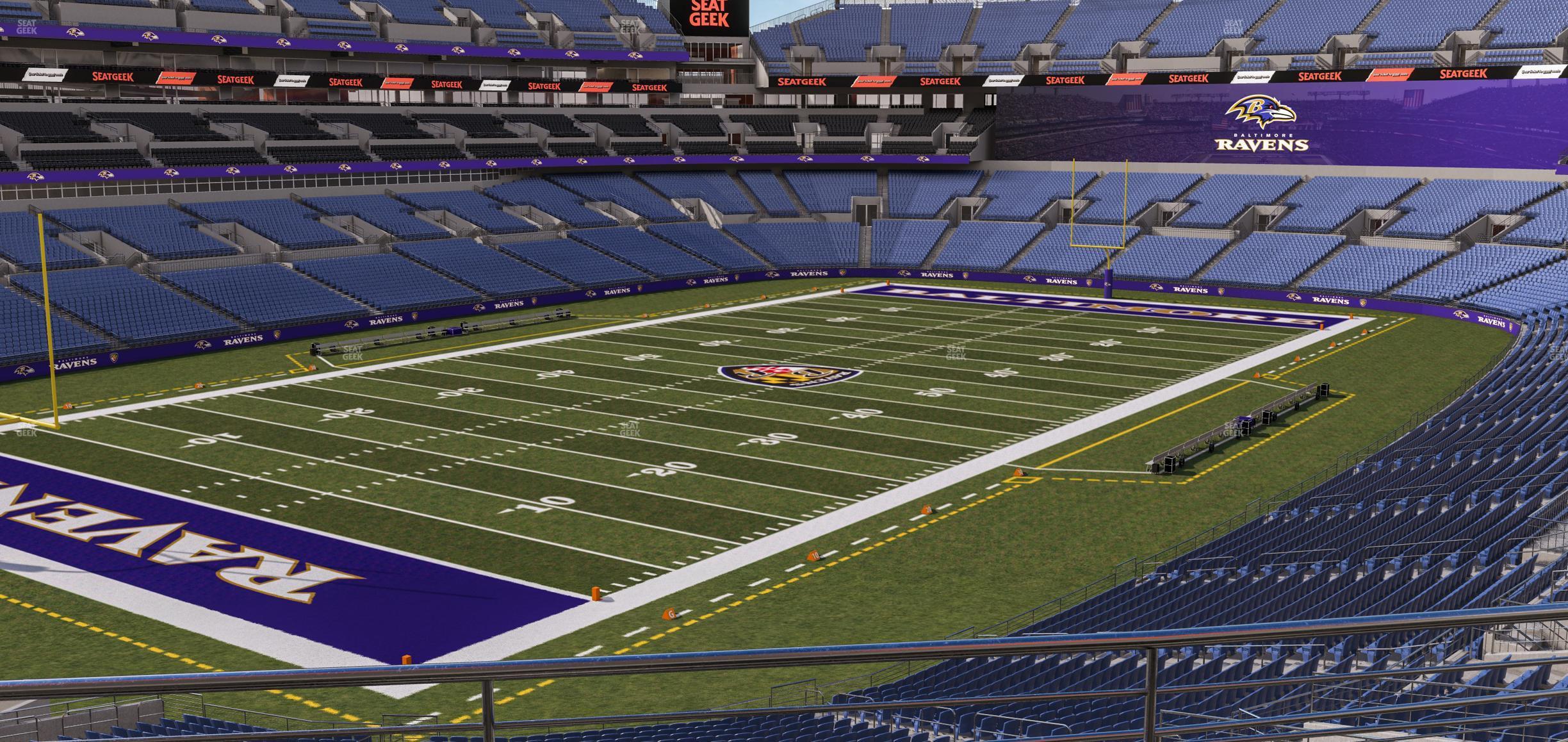 Seating view for M&T Bank Stadium Section 207