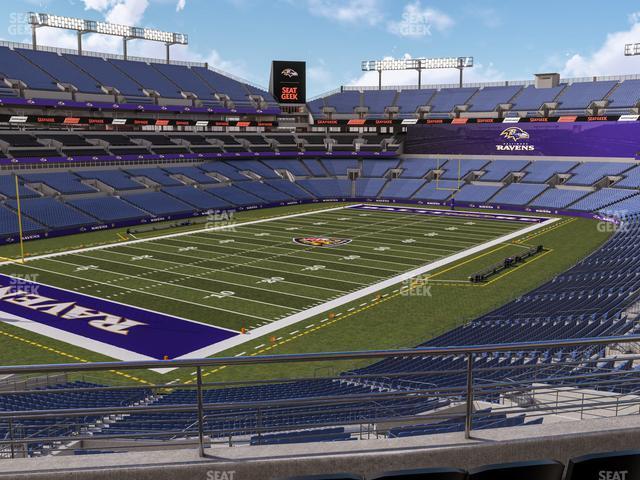 Seating view for M&T Bank Stadium Section 207