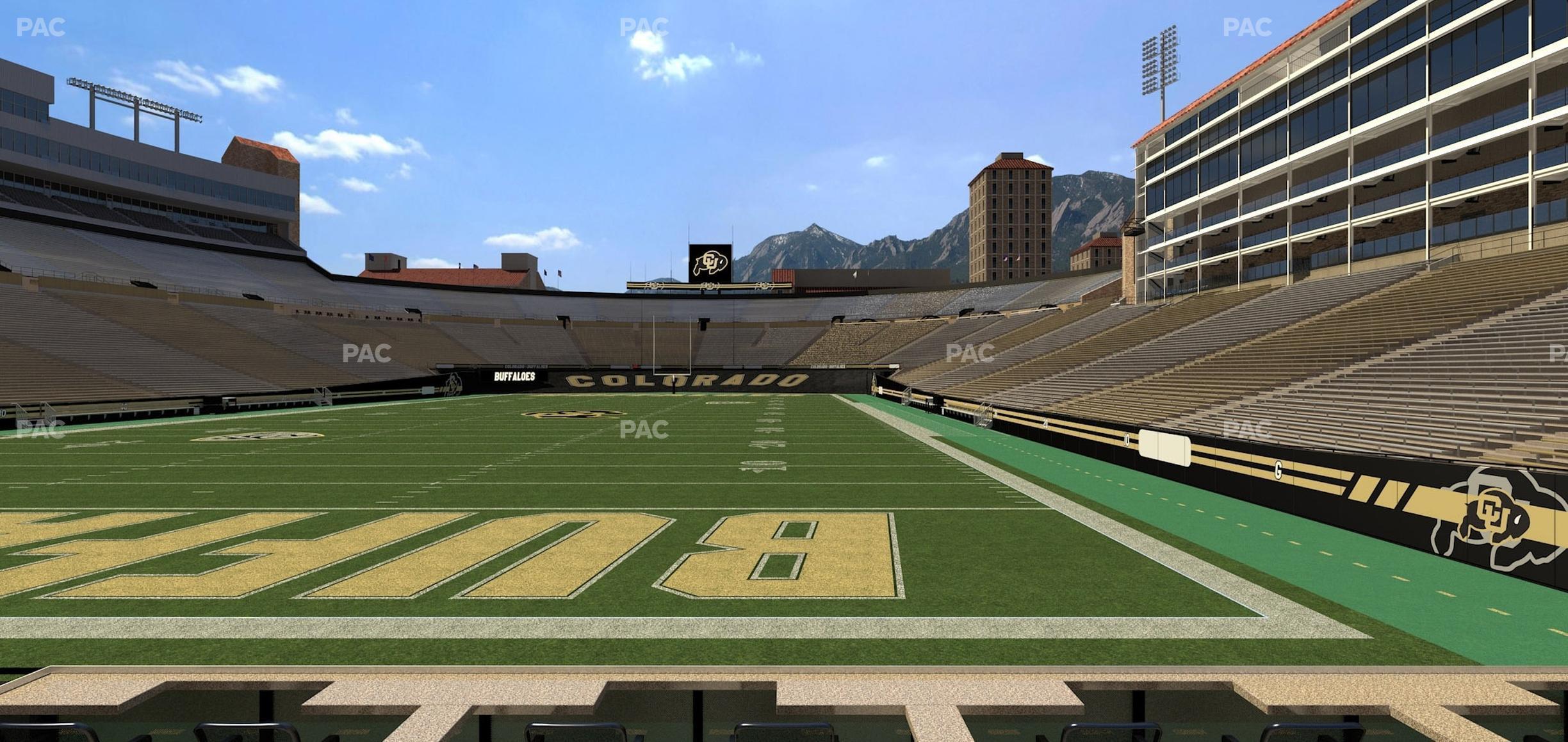 Seating view for Folsom Field Section Loge Box 165