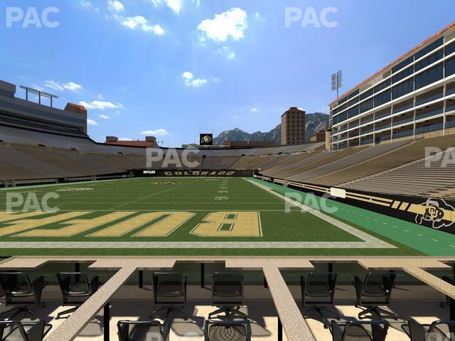 Seating view for Folsom Field Section Loge Box 165