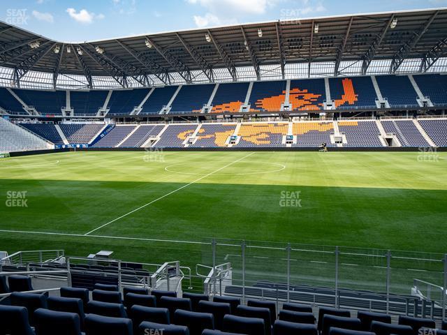 Seating view for TQL Stadium Section Pitch View West Club 4