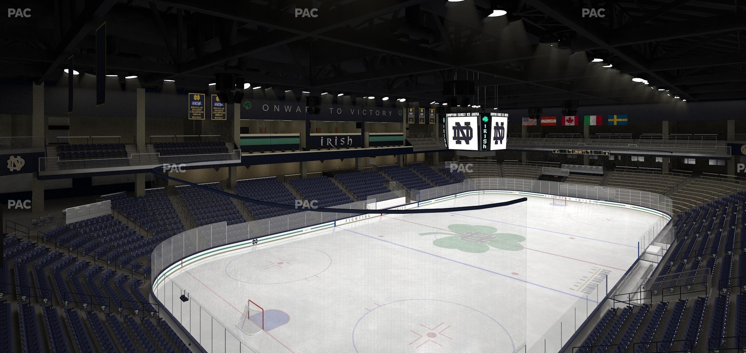 Seating view for Compton Family Ice Arena Section 117 A