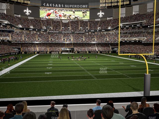 Seating view for Caesars Superdome Section 101 Club