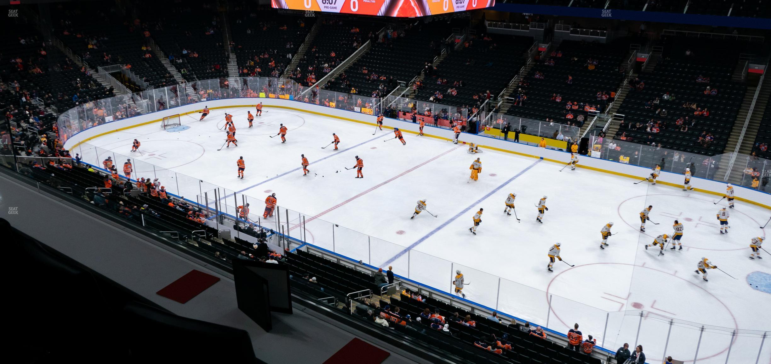 Seating view for Rogers Place Section Loge 22