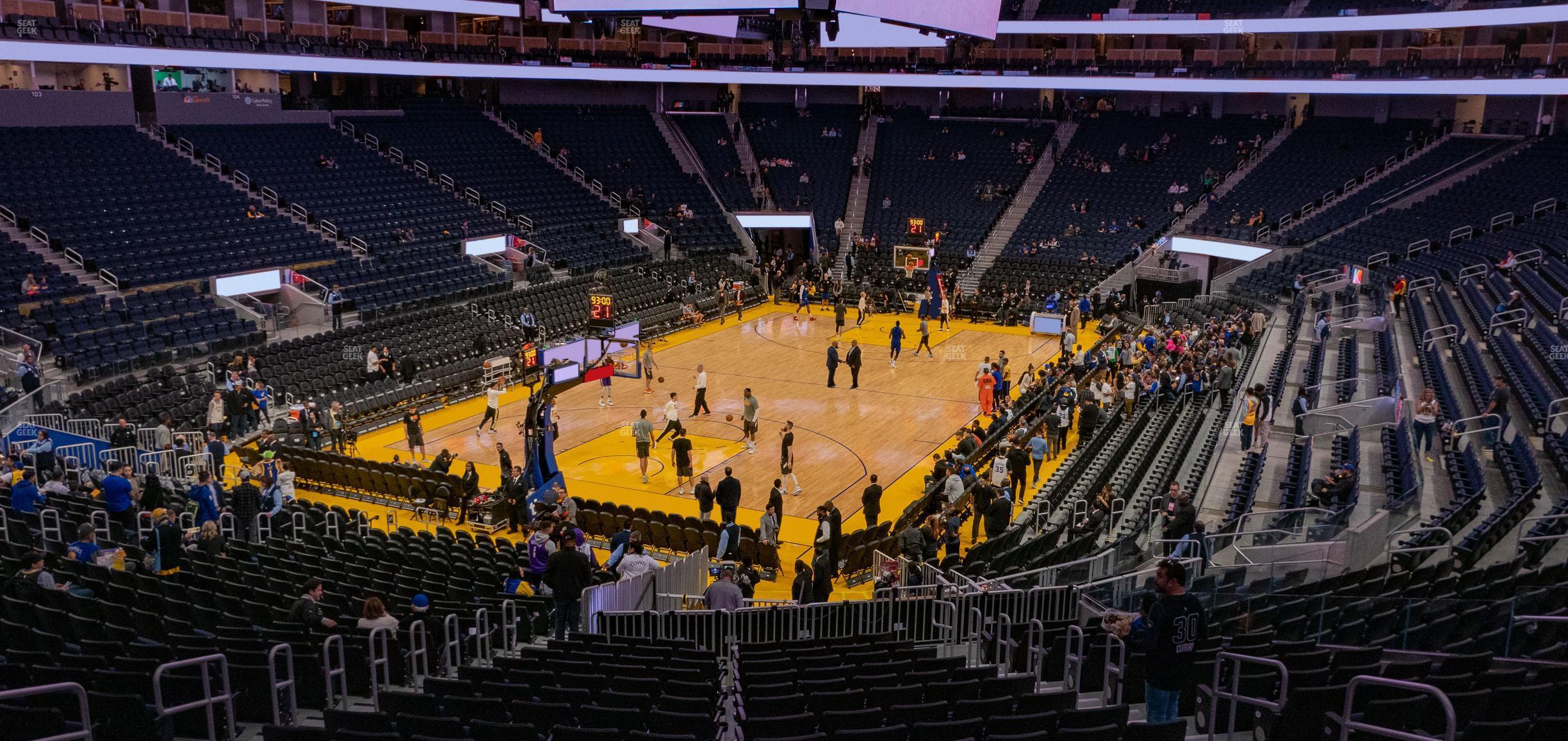 Seating view for Chase Center Section 125