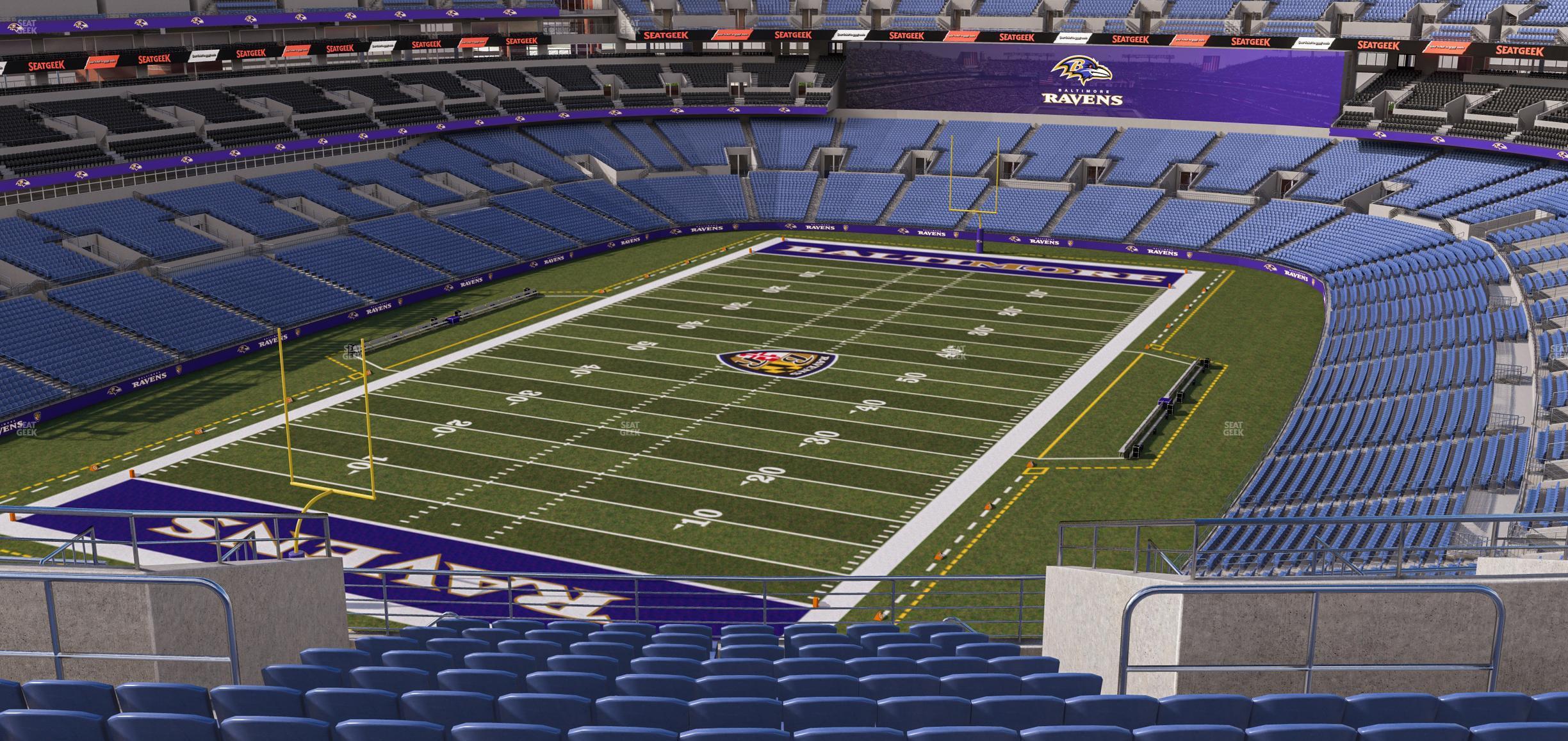 Seating view for M&T Bank Stadium Section 509